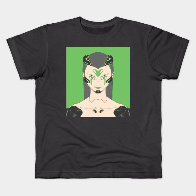 Mantis Green No Hex Kids T-Shirt by danielsingzon